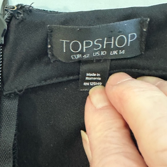 Topshop Crushed Velvet Skirt - Picture 3 of 6